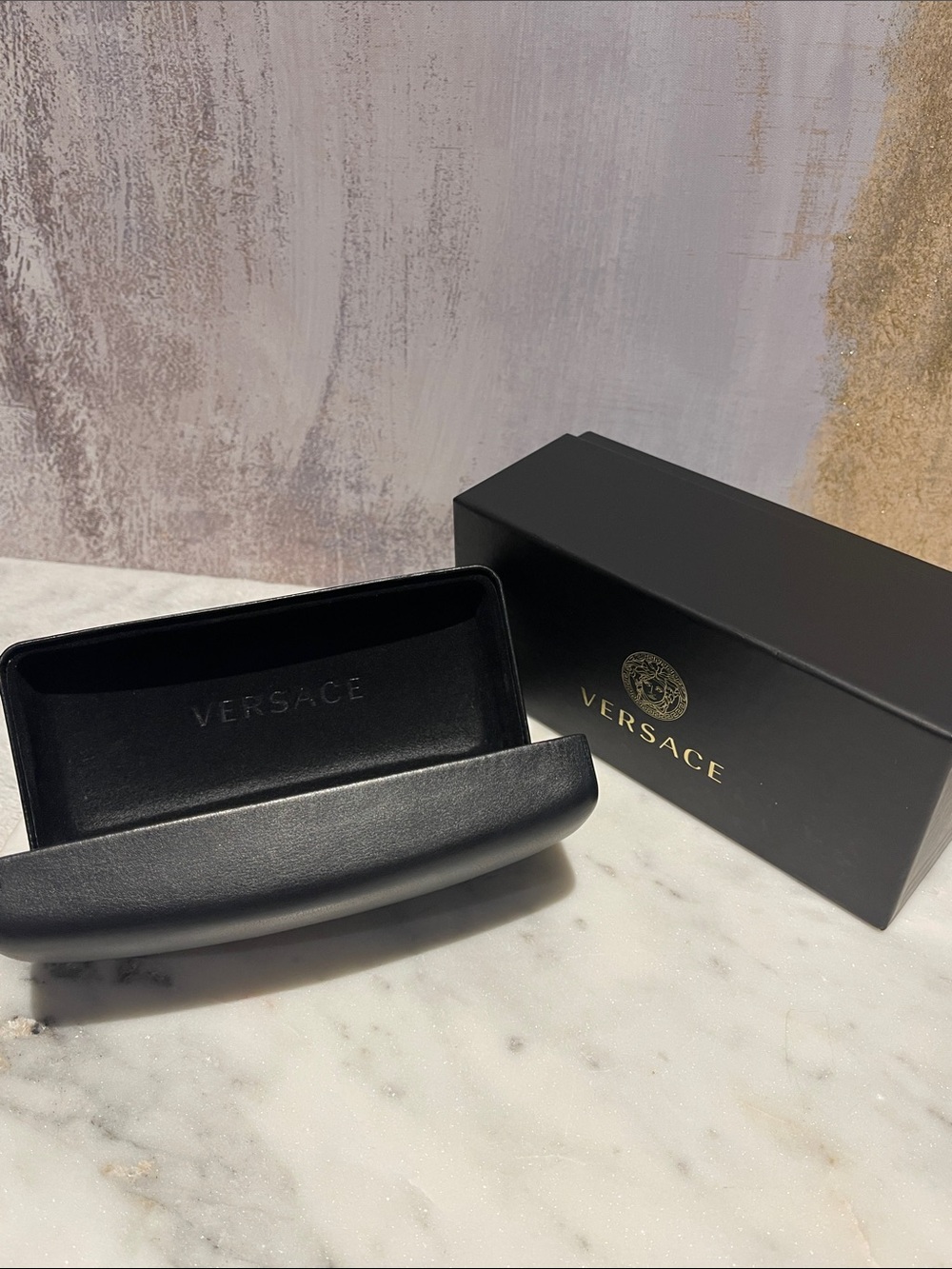 New Black VERSACE glasses case w/box ๐ - Picture 2 of 8